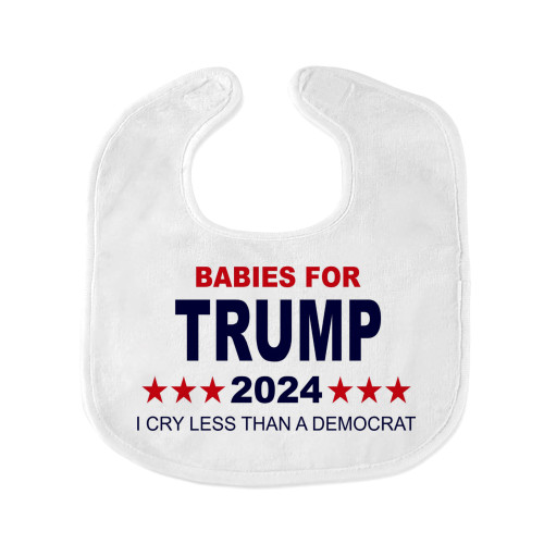 Babies For Trump Baby Bib  - Trump 2024 - Political Humor 