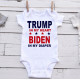 Trump In My Heart Onesie - Political Humor - Short Sleeve - Organic Cotton - Infant Bodysuit