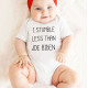 I Stumble Less Than Joe Biden Onesie - Political Humor - Short Sleeve - Organic Cotton - Infant Bodysuit