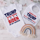 Trump 2024 Baby Onesie and Bib Combo - Babies for Trump Bib and Trump in my Heart Bodysuit