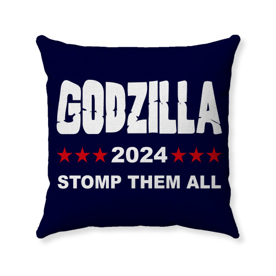GODZILLA 2024 - STOMP THEM ALL - Pillow Cover - 3 Sizes 