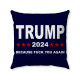 TRUMP 2024 - Because Fuck You Again - Political Humor Pillow Cover - 3 Sizes
