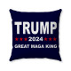 GREAT MAGA KING Pillow Cover - Trump 2024 Design - 3 Sizes 