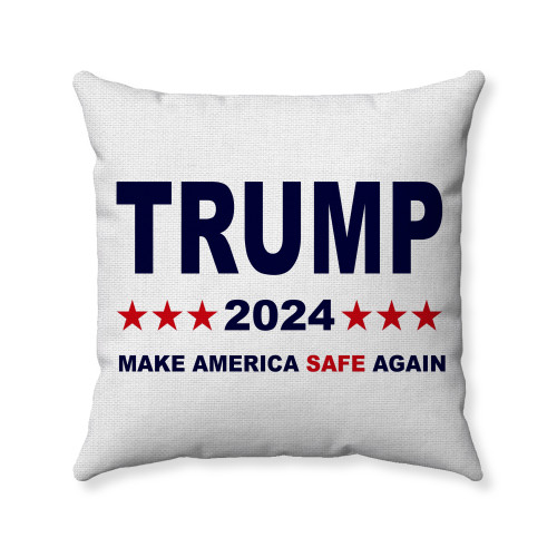TRUMP 2024 - Make America Safe Again - Pillow Cover - 3 Sizes
