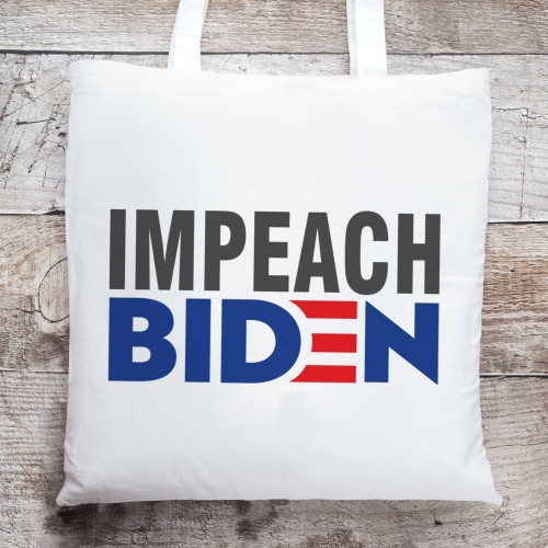 Political Humor Tote - Impeach Biden - Canvas Tote Bag