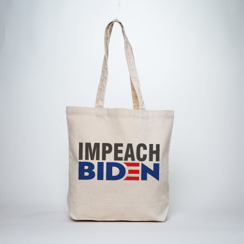 Political Humor Tote - Impeach Biden - Canvas Tote Bag