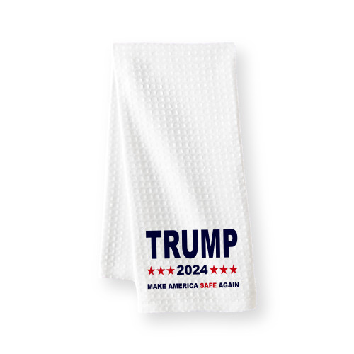 Trump 2024 Make America Safe Again - Waffle Weave Towel - Polyester - 16x24 Inches