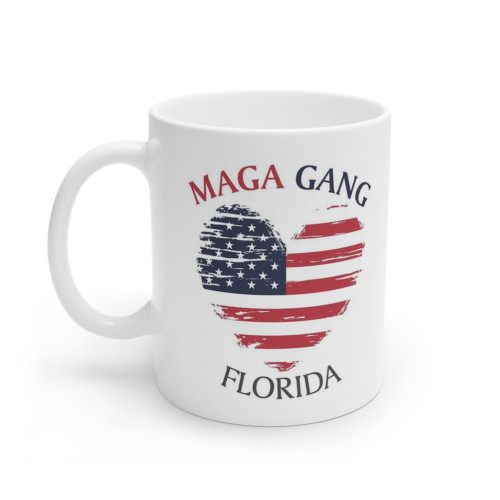 MAGA GANG -  Your State Added - Customizable - Political Satire - Ceramic Coffee Mug - 11 Ounce 