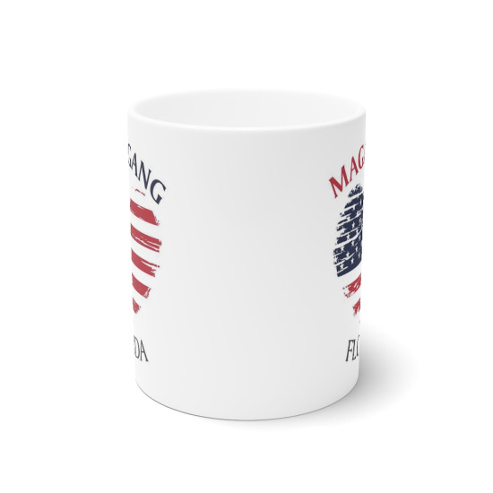 MAGA GANG -  Your State Added - Customizable - Political Satire - Ceramic Coffee Mug - 11 Ounce 